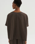 Easy T-Shirt - Spigato, Dark Taupe
