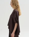 Easy T-shirt Crepe Satin, Black Wood