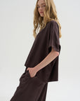 Easy T-shirt Crepe Satin, Black Wood