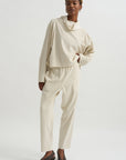 Batwing Turtleneck Oversized Shirt, White