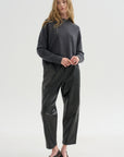 Carrot Pants Nappa, Charcoal