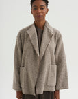 Medium Jacket with Cimossa - Herringbone, Marron
