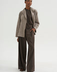 Medium Jacket with Cimossa - Herringbone, Marron