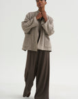 Medium Jacket with Cimossa - Herringbone, Marron