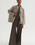 Medium Jacket with Cimossa - Herringbone, Marron