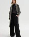 Oversized Coat, Black & White