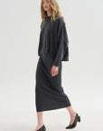 Knitwear Skirt, Titanio