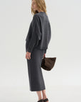 Knitwear Skirt, Titanio