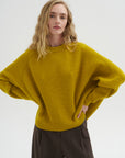 Crew Neck Raglan Sweater, Turmeric