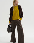 Crew Neck Raglan Sweater, Turmeric