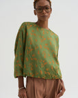 Floral Jacquard Top, Light Green