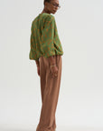 Floral Jacquard Top, Light Green