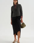 Cropped Blazer, Brown