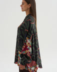 Printed Blouse, Khaki