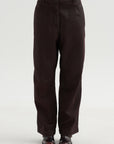 Wide Leg Pants, Burgundy