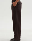 Wide Leg Pants, Burgundy