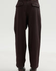 Wide Leg Pants, Burgundy