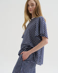 Weill Blouse, Blue Gingham