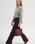 Wide Leg Pants, Plum