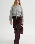 Wide Leg Pants, Plum