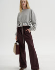 Wide Leg Pants, Plum