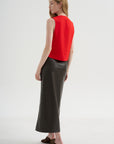Midi Skirt, Taupe