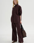 Point Collar Shirt, Plum