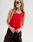Sleeveless Top, Solar Red