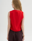 Sleeveless Top, Solar Red