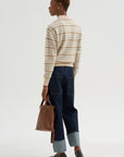 Collegiate Stripe Polo, Sandstone Combo