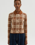 Plaid Elle Shirt, Burnt Sienna & Sandstone
