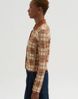 Plaid Elle Shirt, Burnt Sienna & Sandstone