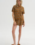 Picnic Plaid Short, Suede Combo