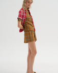 Picnic Plaid Short, Suede Combo