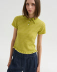 Smocked Shrunken Polo, Evoo & Butter