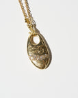 Wishstone Scroll Pendant - Large, Yellow Gold