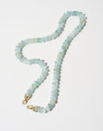 Aquamarine Beads, Yellow Gold