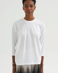 Three-Quarter Sleeve Tee, White