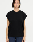 Cap Sleeve T-Shirt, Black
