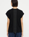 Cap Sleeve T-Shirt, Black