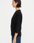 Three-Quarter Sleeve Tee, Black