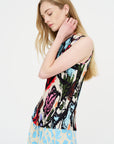 Sleeveless Plissé Top, Carrots