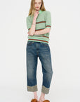 Safe-T Knit, Green Grey Denim