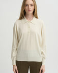 Elyse Oversized Polo, Ivory