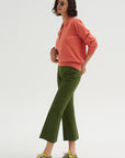 Tonal Stripe Kick Pant, Avocado