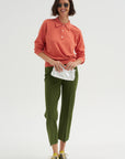 Tonal Stripe Kick Pant, Avocado