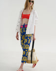 Lane Pant, Royal & Yellow Floral