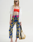 Lane Pant, Royal & Yellow Floral