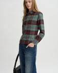 Plaid Kurt Shirt, Sage & Red
