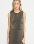 Crop Bodice, Pewter
